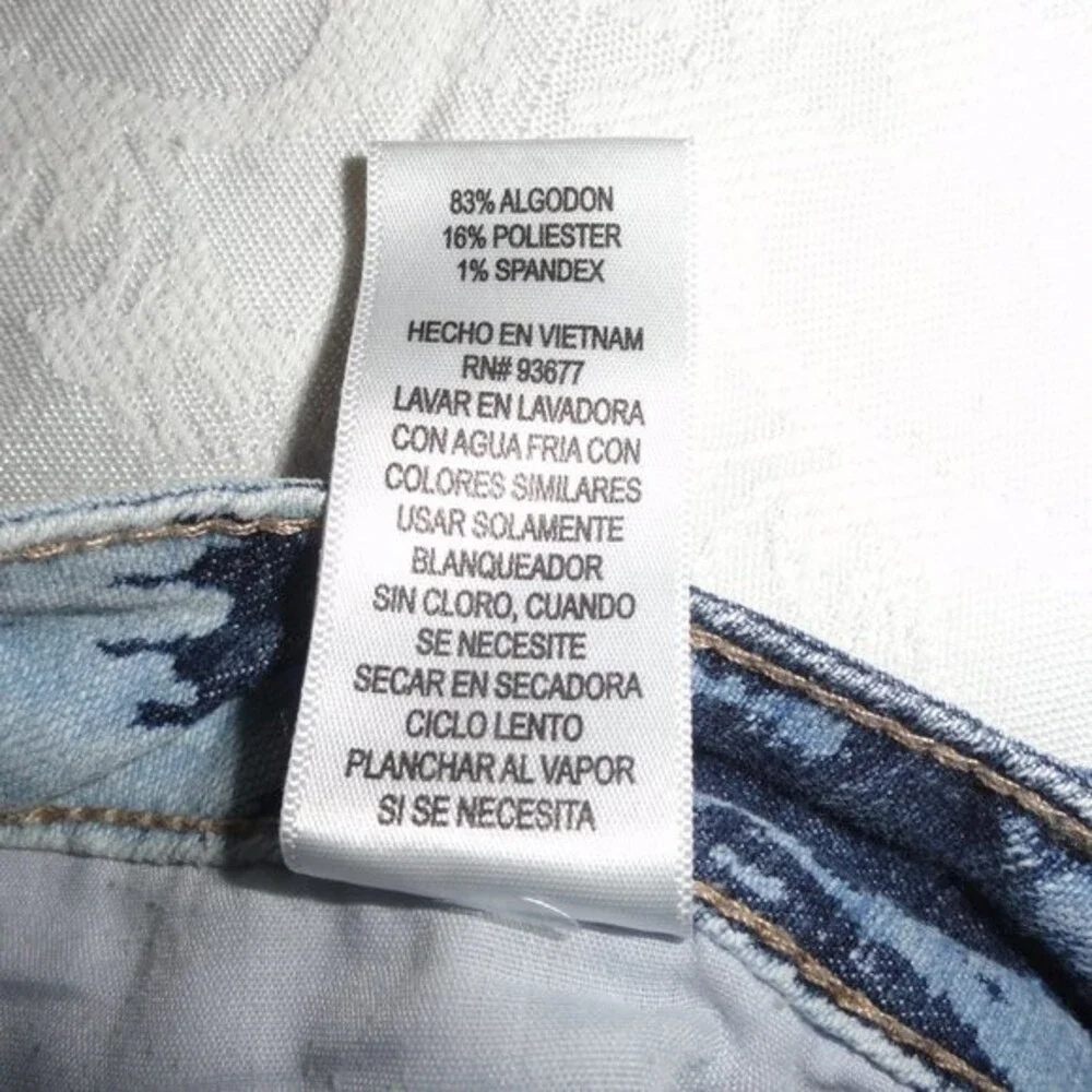 Tie Dye Capris Jeans Sz 7 - Picture 6 of 7